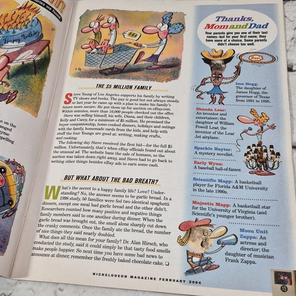 Vintage February 2004 NICKELODEON Magazine FAIRLY ODDPARENTS RARE